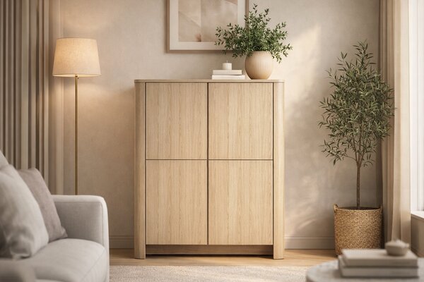 Vysoká komoda Sorrenti 103 cm - dub vicenza