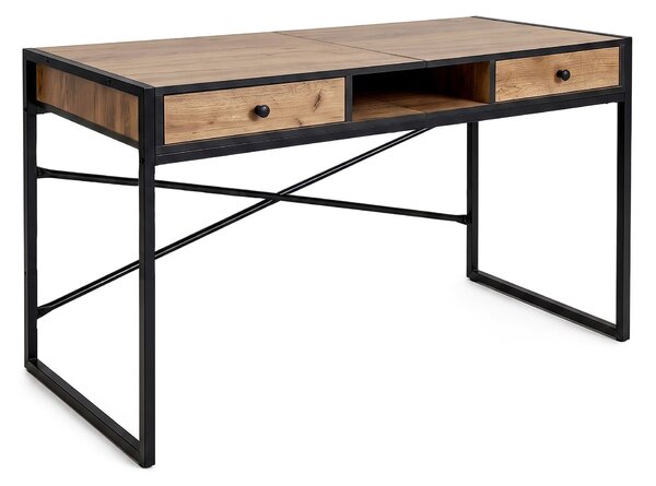 Ak furniture Písací stôl Elonis 123 cm dub Craft/čierny