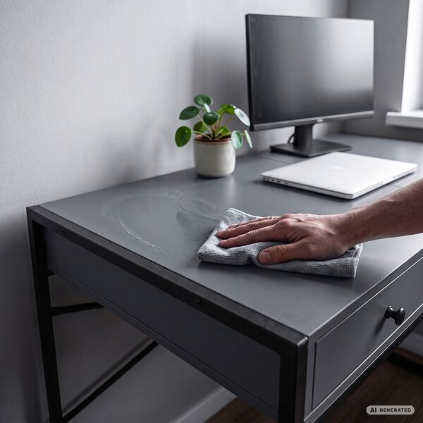 Ak furniture Písací stôl Elonis 123 cm grafit/čierny