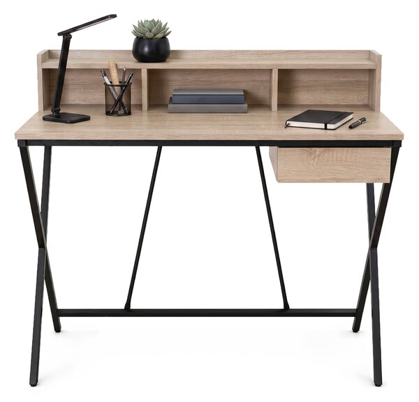 Ak furniture Písací stôl Flexo 100 cm dub Sonoma/čierny