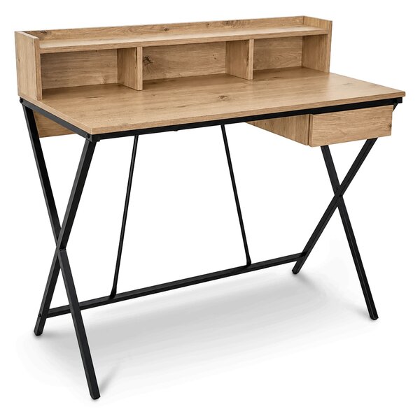 Ak furniture Písací stôl Flexo 100 cm dub Artisan/čierny
