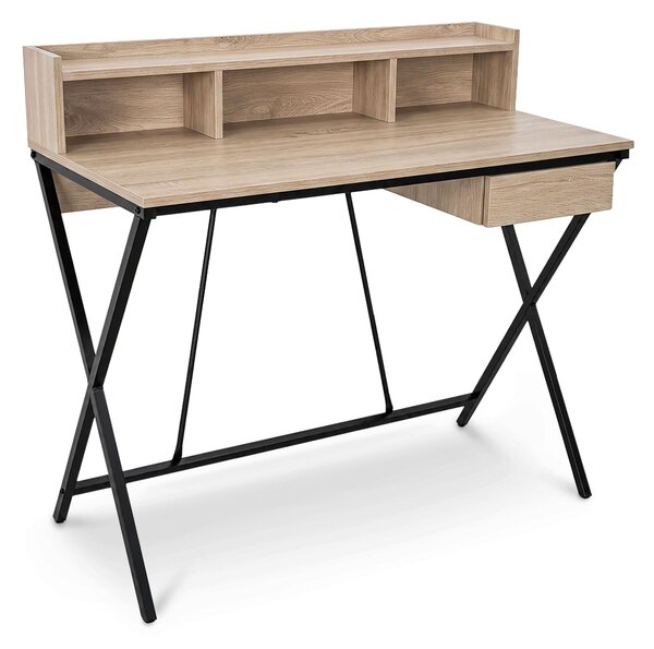 Ak furniture Písací stôl Flexo 100 cm dub Sonoma/čierny