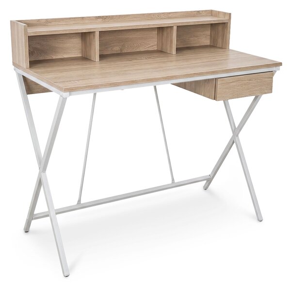 Ak furniture Písací stôl Flexo 100 cm dub Sonoma/biely