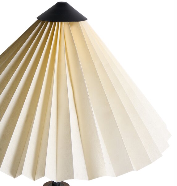 Stolná lampa béžová papier mangové drevo osvetlenie moderný štýl obývacia izba spálňa