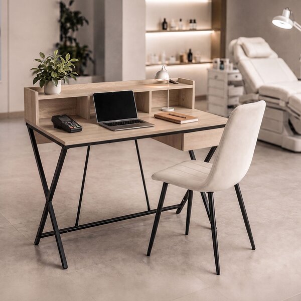 Ak furniture Písací stôl Flexo 100 cm dub Sonoma/čierny
