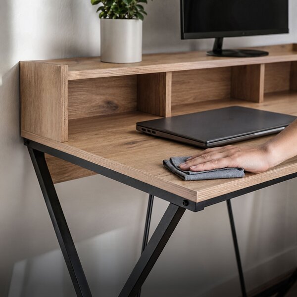 Ak furniture Písací stôl Flexo 100 cm dub Artisan/čierny