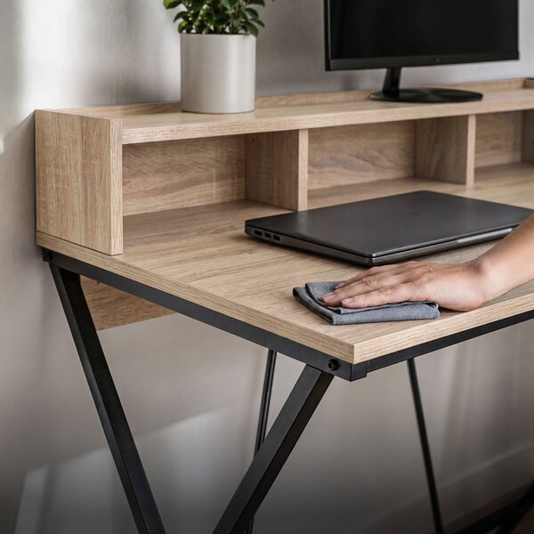 Ak furniture Písací stôl Flexo 100 cm dub Sonoma/čierny