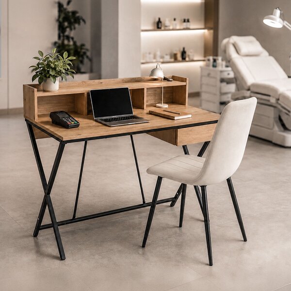 Ak furniture Písací stôl Flexo 100 cm dub Artisan/čierny