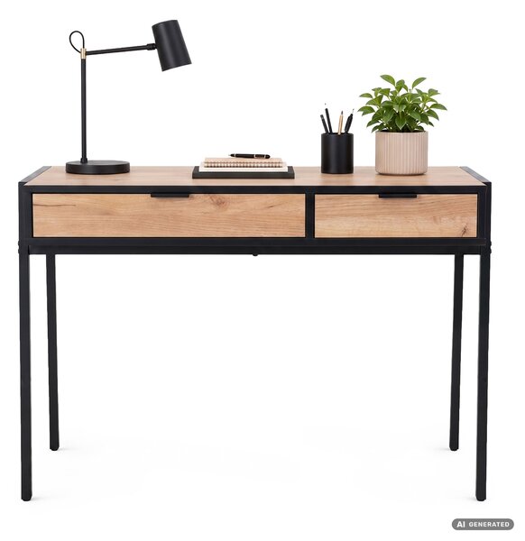 Ak furniture Písací stôl Zentia 100 cm čierny/dub Craft