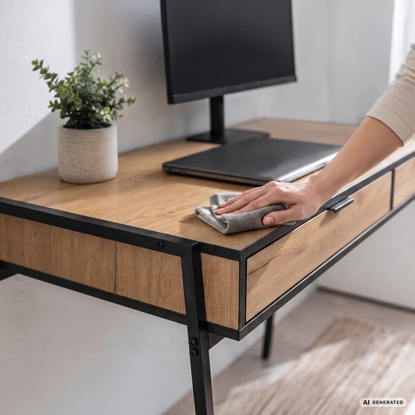 Ak furniture Písací stôl Zentia 100 cm čierny/dub Craft