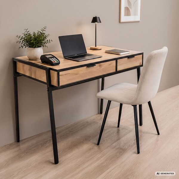 Ak furniture Písací stôl Zentia 100 cm čierny/dub Craft