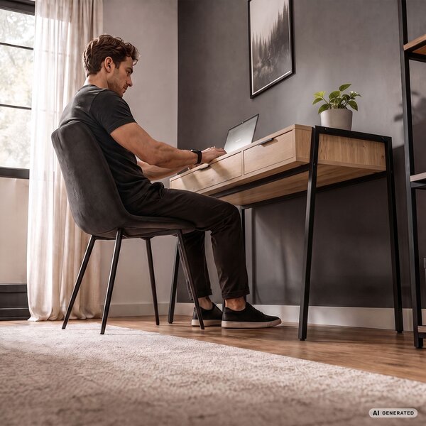 Ak furniture Písací stôl Zentia 100 cm čierny/dub Artisan