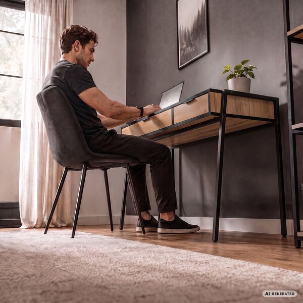 Ak furniture Písací stôl Zentia 100 cm čierny/dub Craft