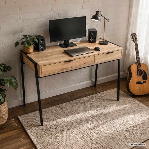 Ak furniture Písací stôl Zentia 100 cm čierny/dub Artisan