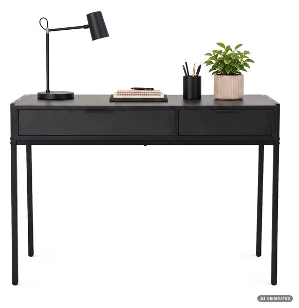 Ak furniture Písací stôl Zentia 100 cm čierny