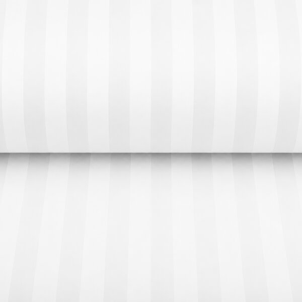 Damašek Atlas Grádl biely - pásiky 2 cm DM-006 - metráž šírka 150 cm