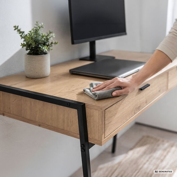 Ak furniture Písací stôl Zentia 100 cm čierny/dub Artisan