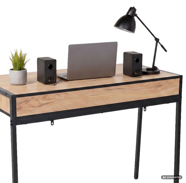 Ak furniture Písací stôl Zentia 100 cm čierny/dub Craft