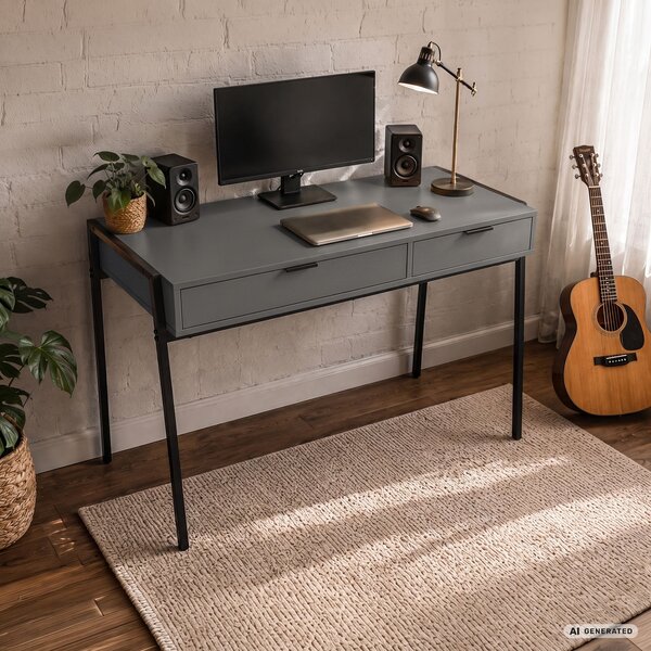 Ak furniture Písací stôl Zentia 100 cm čierny/grafit