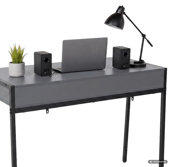 Ak furniture Písací stôl Zentia 100 cm čierny/grafit