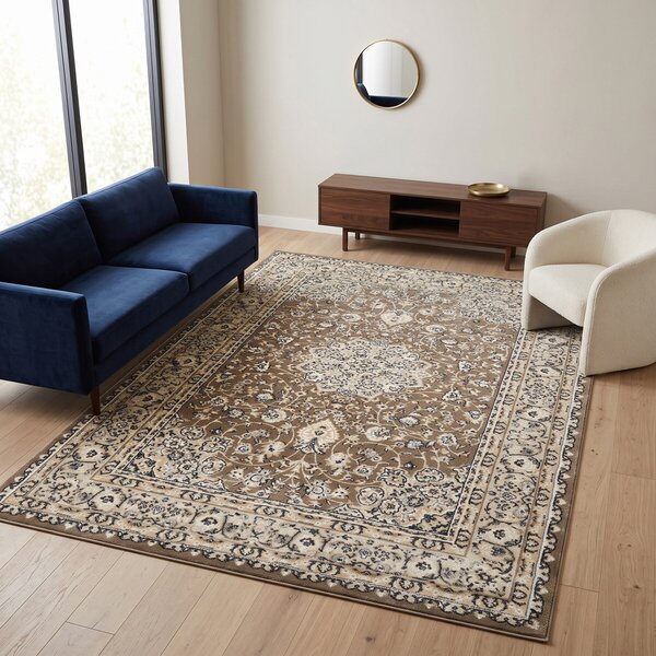 Angel Carpet, Kusový koberec Sultan 42 Beige, 60x110, béžová, kancelária
