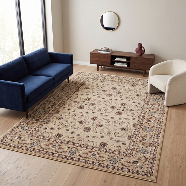 Angel Carpet, Kusový koberec Sultan 26 Beige, 60x110, béžová, kancelária