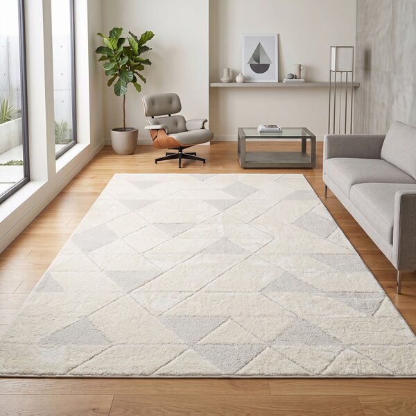 Angel Carpet, Kusový koberec Aurora 11 White, 60x110, biela, kancelária