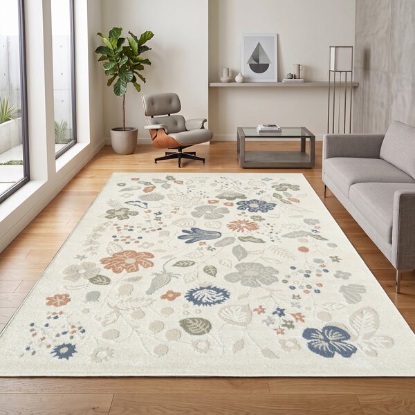 Angel Carpet, Kusový koberec Aurora 25 Cream, 60x110, biela, kancelária