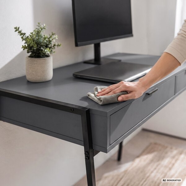 Ak furniture Písací stôl Zentia 100 cm čierny/grafit