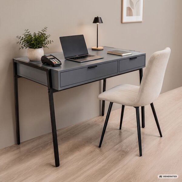 Ak furniture Písací stôl Zentia 100 cm čierny/grafit