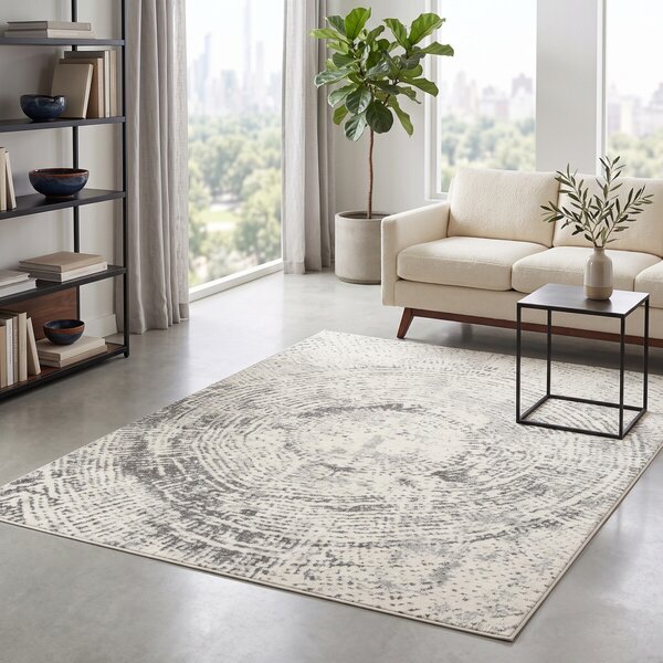 Angel Carpet, Kusový koberec Aurora 55 Grey, 60x110, šedá, kancelária