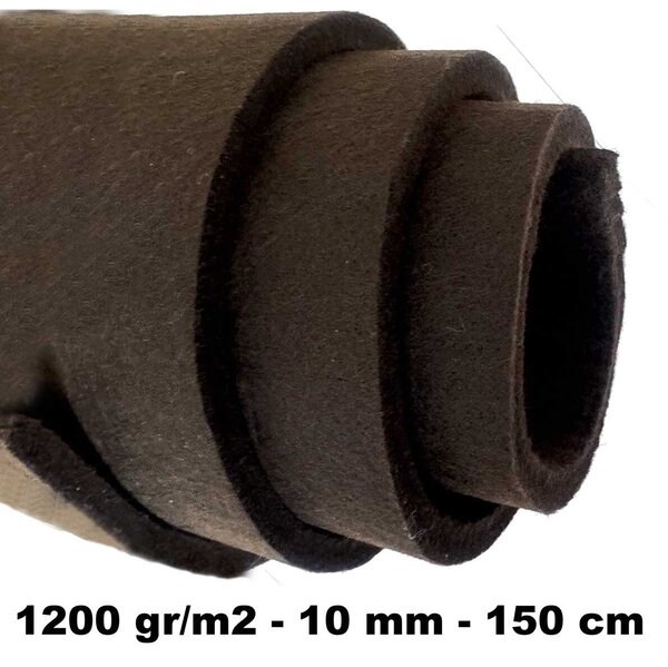 Technický filc 10 mm, farba Hnedá, metráž 150 cm
