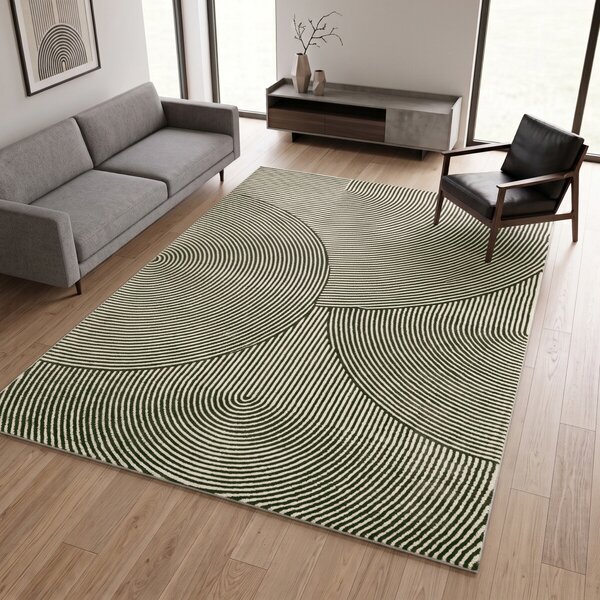 Angel Carpet, Kusový koberec Zafiro 25 Green, 60x110, zelená, kancelária