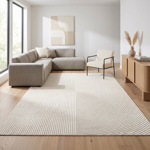 Angel Carpet, Kusový koberec Zafiro 19 Beige, 60x110, béžová, kancelária