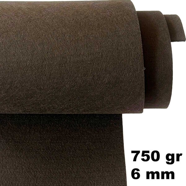 Technický filc 6 mm, farba Hnedá, metráž 155 cm