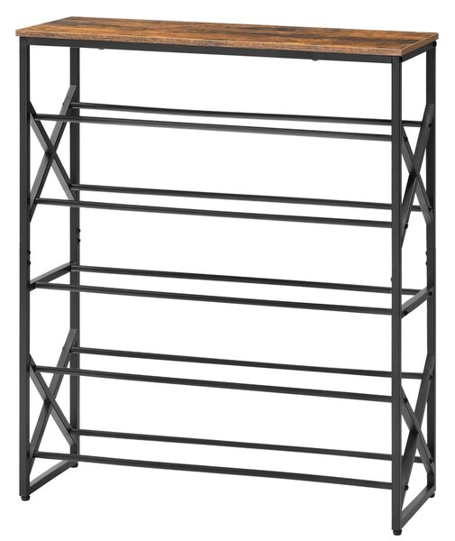 Botník Vasagle Tres 75 cm čierny/hnedý