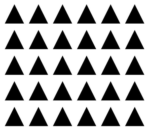 Trojuholníky - sada nálepiek na stenu oriešková