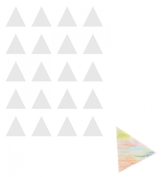 Trojuholníky - vyfarbovaci samolepky na stenu