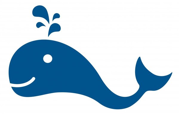 Pieris design Veľryba - nálepka na stenu biela