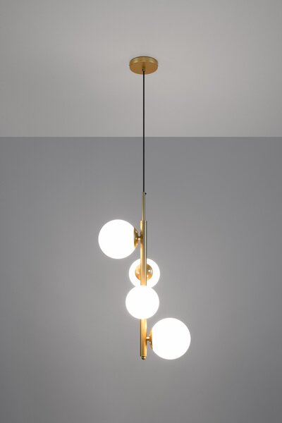 Mosadzný závesný luster Cordel pre žiarovku 4x G9 – LED lustre a svietidlá > Kolekcie svietidiel > Kolekcia svietidiel CORDEL