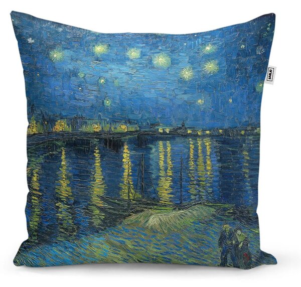 Sablio Vankúš Hviezdna noc nad Rhônou - Vincent van Gogh - 40x40 cm