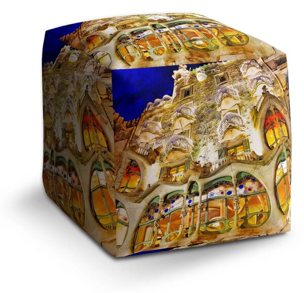 Sablio Taburet Cube Barcelona Gaudi Casa Batllo 1 - 40x40x40 cm