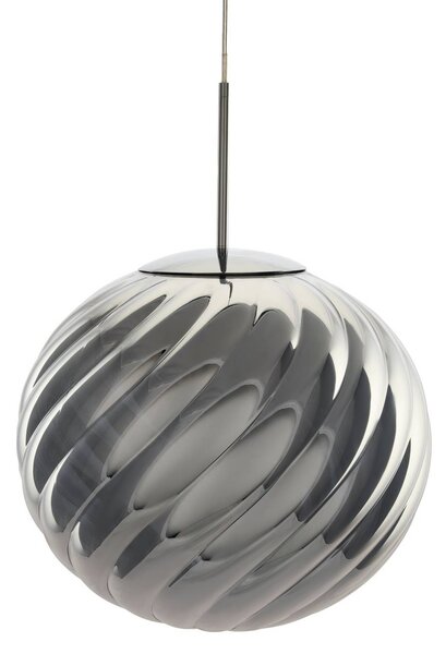 Tom Dixon LED závesné svietidlo Whirl, strieborná, 45 cm, plast, stmievateľné, Chrómová / strieborná, Obývacia izba / jedáleň, Plast, Dizajn, Závesné svietidlo