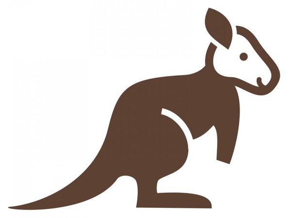 Nálepka kengura žltá