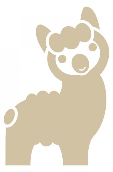 Lama - dětské samolepky na zeď zvířátka tyrkysová