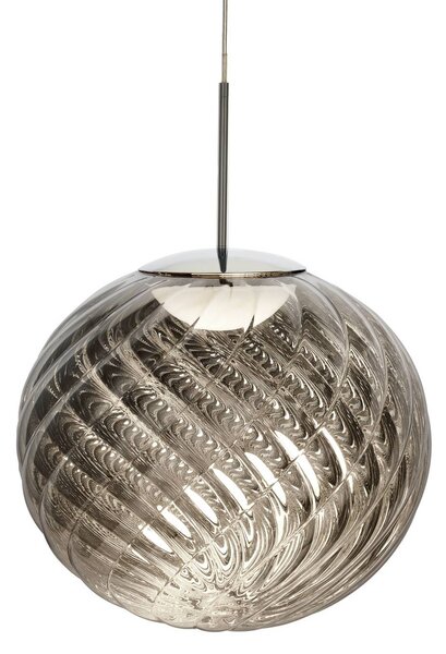 Tom Dixon LED závesné svietidlo Whirl, strieborná, 45 cm, plast, stmievateľné, Chrómová / strieborná, Obývacia izba / jedáleň, Plast, Dizajn, Závesné svietidlo