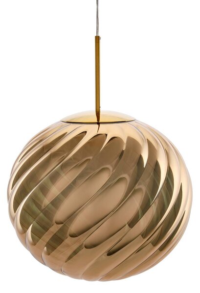 Tom Dixon LED závesné svietidlo Whirl, zlatá, 45 cm, plast, stmievateľné, Mosadz / zlato, Obývacia izba / jedáleň, Plast, Dizajn, Závesné svietidlo