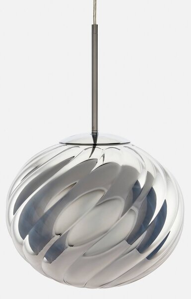 Tom Dixon LED závesné svietidlo Whirl, strieborná, 30 cm plast stmievateľné, Chrómová / strieborná, Obývacia izba / jedáleň, Plast, Dizajn, Závesné svietidlo