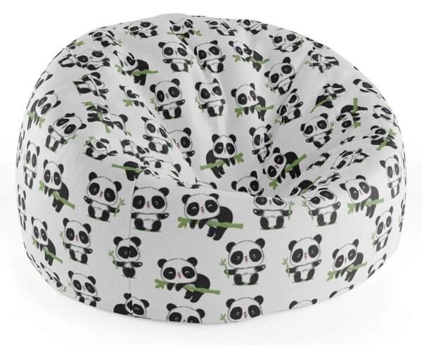 Sablio Sedací vak Cocoon Pandy s vetvičkou - 75 x 45 x 35 cm
