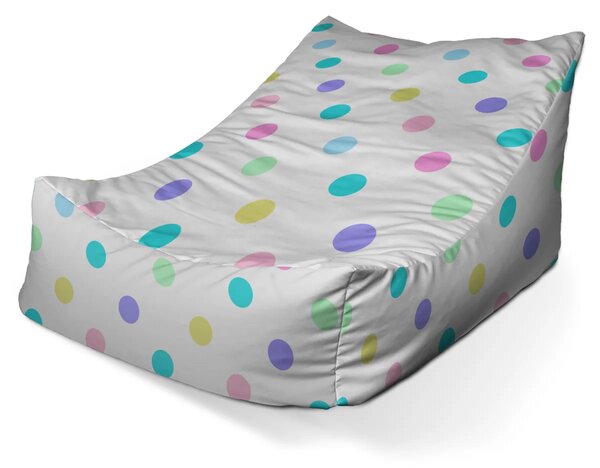 Sablio Sedací vak Lounge Bodka vedľa bodky - 80 x 95 x 50 cm